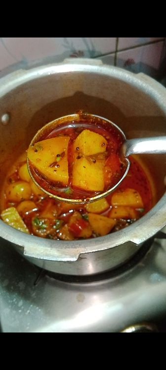 Step 1.1: Kathiyawadi Batata Nu Shaak is ready to serve