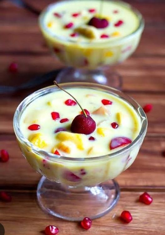Fruit custard  recipe