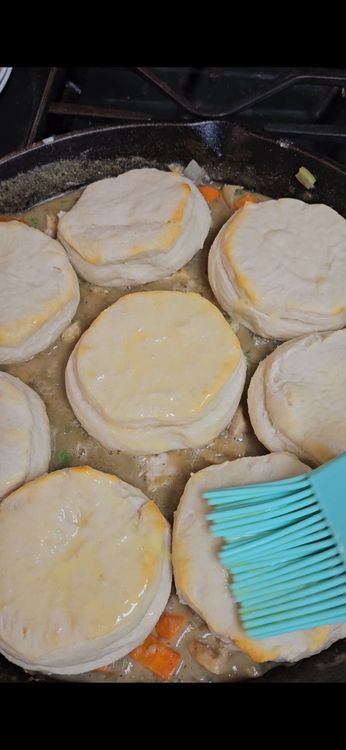 Step 3.1: Arrange the biscuits on top of the filling