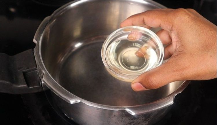 Step 3.1: Heat oil in a large pan on medium heat