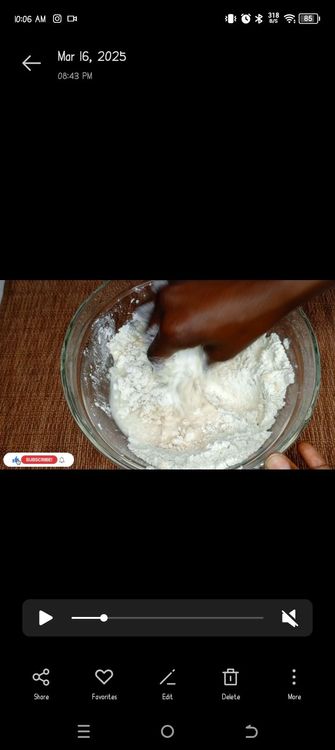 Step 1.2: Later add in water gradually and mix the mixture completely to form a nice non sticky dough