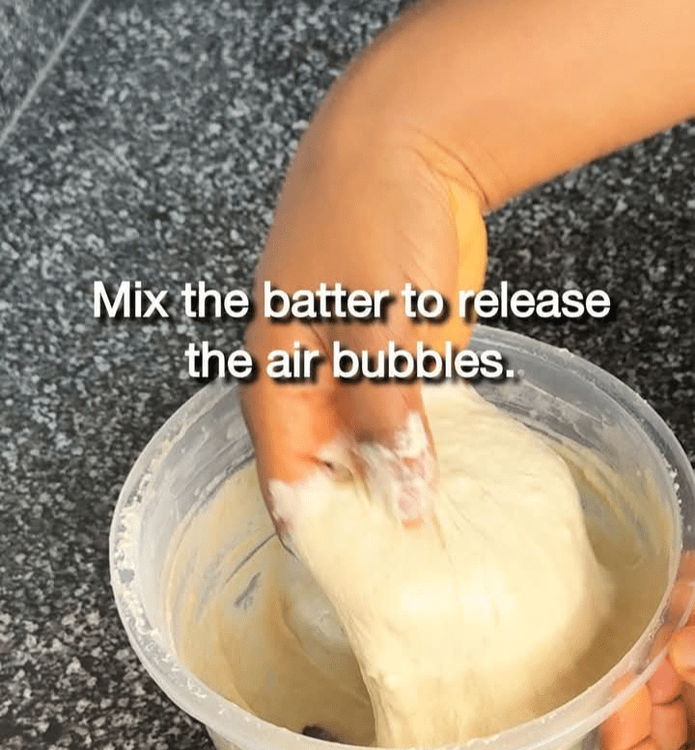 Step 1.1: If using active yeast, check after 40 minutes to see if the batter has risen