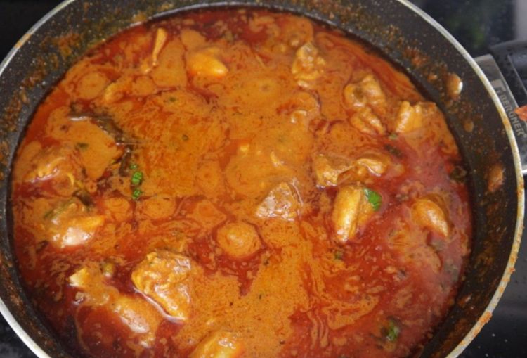 Step 5.1: Cover the pan and cook on low flame for 10–15 minutes, stirring occasionally to prevent sticking