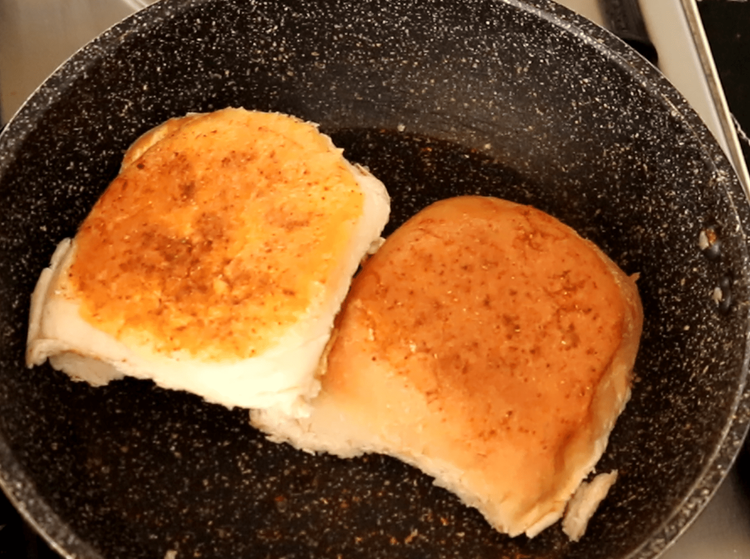 Step 3.1: Toast on a hot pan until golden and crispy on both sides