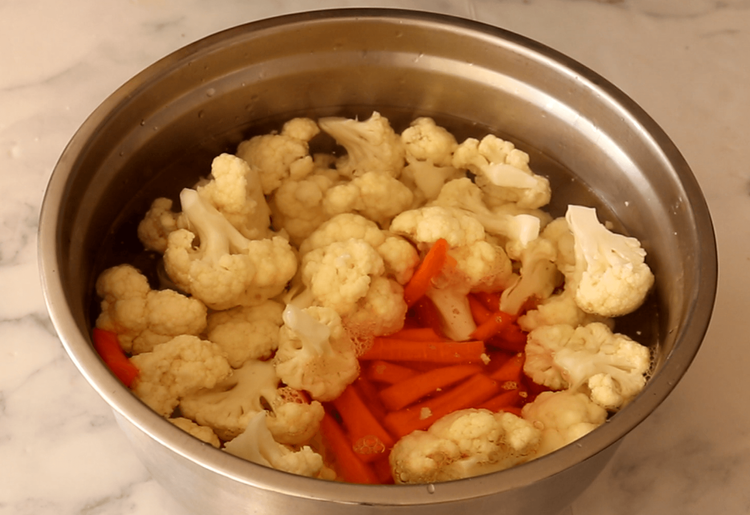 Step 2.1: Bring water to a boil in a large pot