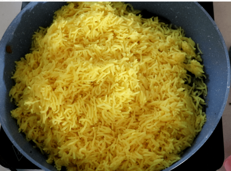 Step 1.1: Drain any excess water, fluff the rice, and set it aside to cool completely