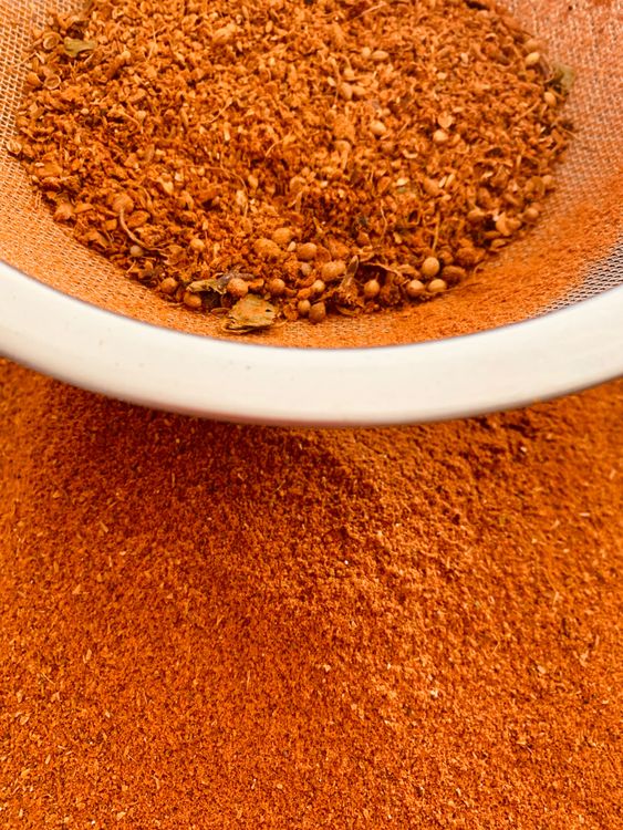 Step 1.1: Sieve the masala through a strainer