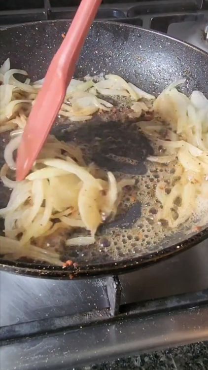Step 1.1: For an extra punch, add the sauce to a pan with butter, onion, and garlic