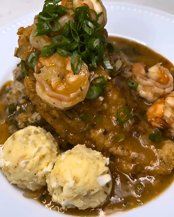 Catfish Atchafalaya with Dirty Rice recipe