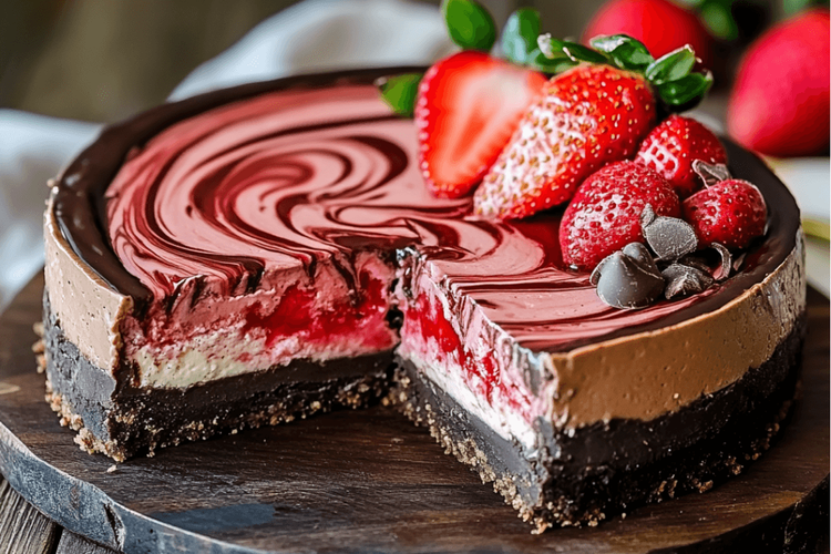 Chocolate Strawberry Cheesecake recipe