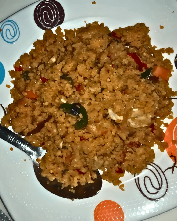 Veggies Jollof Couscous recipe
