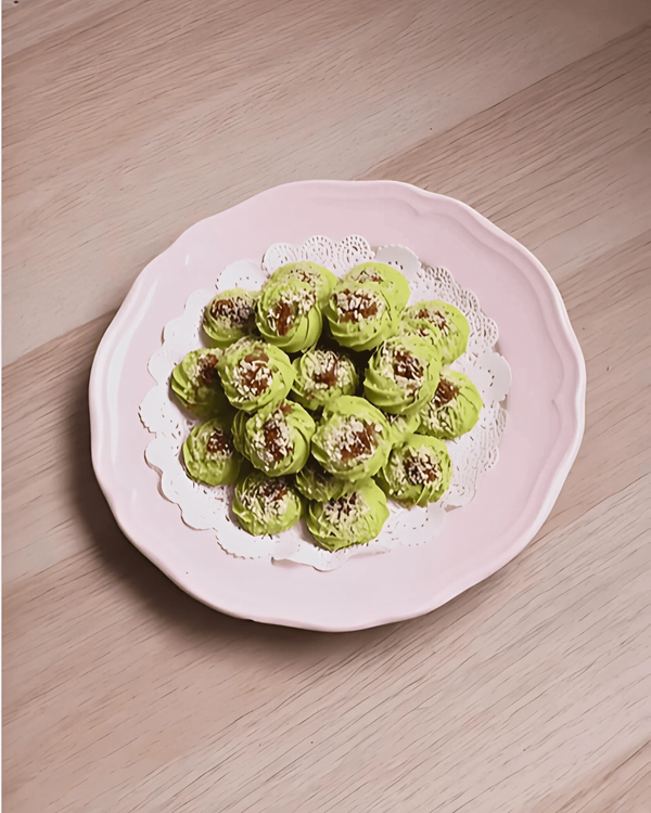 Pandan Gula Melaka Butter Cookies recipe