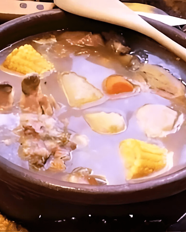 Creole Ajiaco with Corn Balls recipe