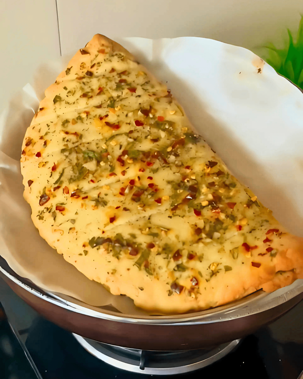 Cheesy Garlic Bread Made with Semolina recipe