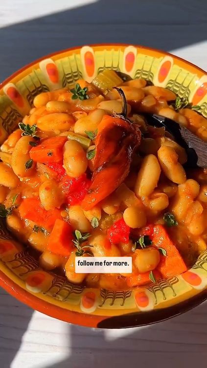 Step 1.1: Serve the bean stew hot, garnished with fresh parsley