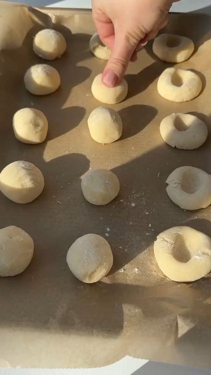 Step 1.1: Make an imprint in the center of each cookie