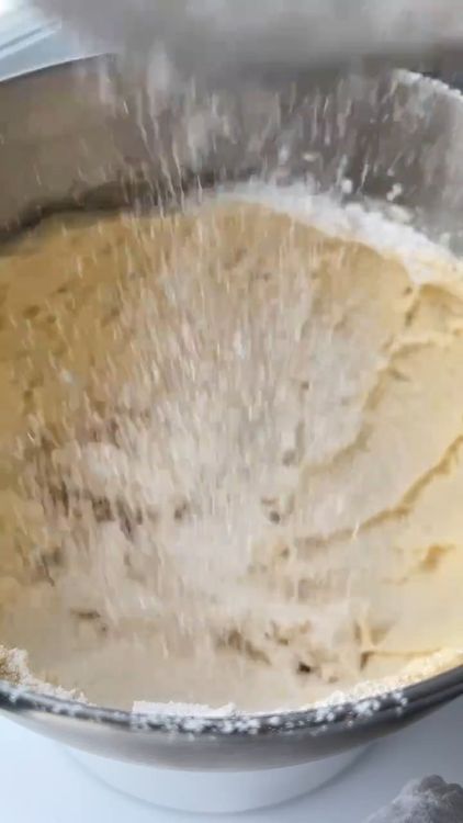 Step 1.1: Sift in the flour and mix again on low speed until combined