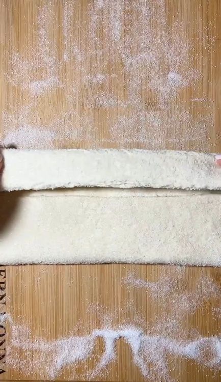 Step 1.2: Fold each end of the pastry two times