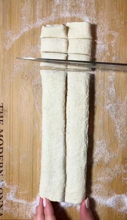 Step 1.1: Cut the pastry into twelve equal pieces