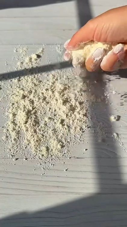 Step 1.1: Once risen, flour the counter and pour out the dough