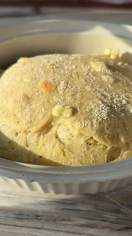 Step 1.2: Once risen, flour the counter and pour out the dough
