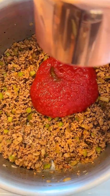 Step 1.1: Add seasonings to taste, tomato paste, and tomato sauce