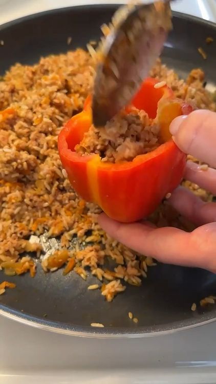 Step 3.1: Stuff the peppers with the prepared mixture