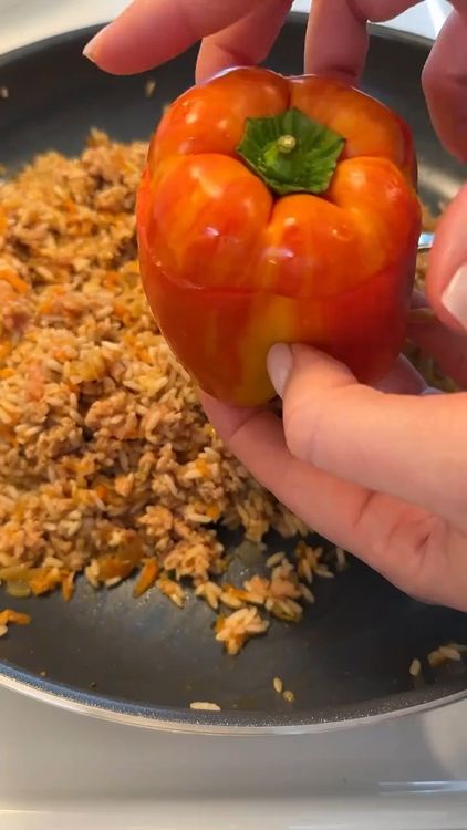 Step 3.1: Place the tops back on each pepper