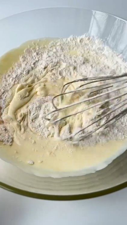 Step 4.1: Mix egg yolks, yogurt, flour, and salt together