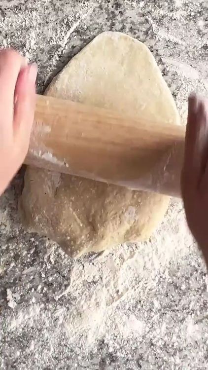 Step 2.1: Roll out the pizza dough into a rectangle