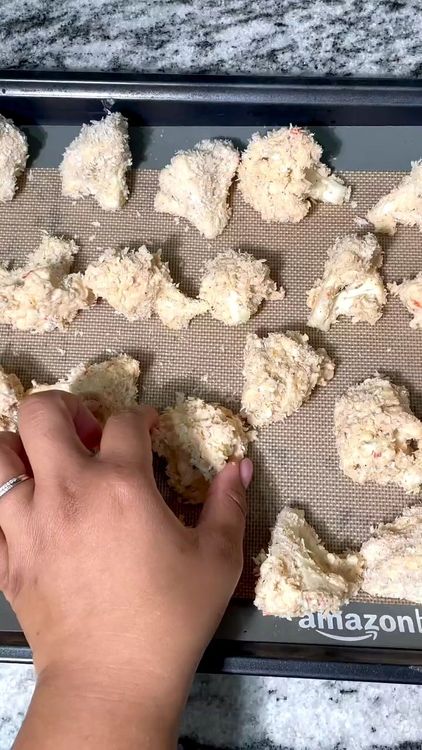 Step 1.1: Place the coated florets onto the prepared baking sheet and bake for 25-30 minutes, or until golden brown and crispy