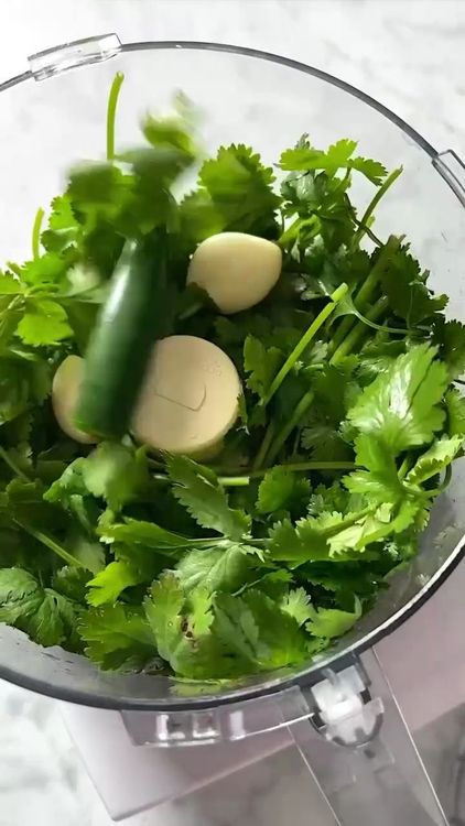 Step 1.1: Place garlic and ginger in a food processor and blend until finely chopped