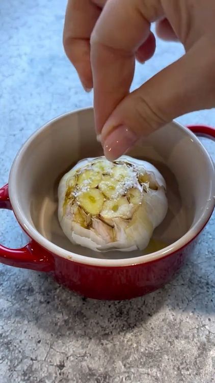 Step 1.1: Cut the top off the head of garlic to expose the cloves