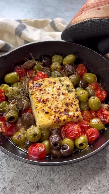 Step 2.1: Bake in the preheated oven for 20 minutes or until the feta is soft and slightly golden