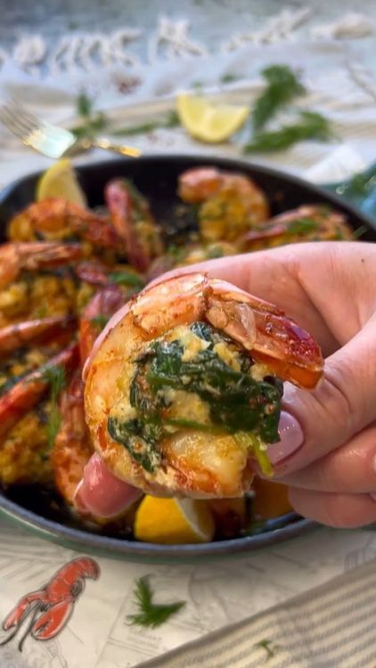 Shrimp and Crab Stuffed Mushrooms recipe