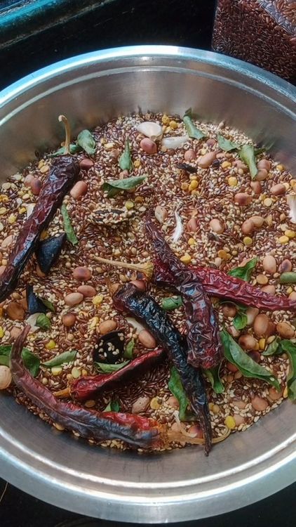 Step 1.1: Mix the roasted ingredients and let it cool down completely