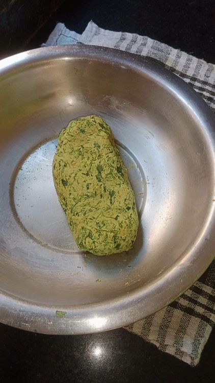 Step 1.2: Knead into semi soft dough , add a tablespoon of oil while kneading for smoother dough