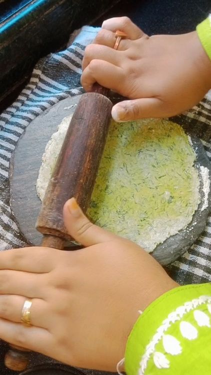 Step 1.2: Meanwhile, heat a tawa or skillet over medium heat