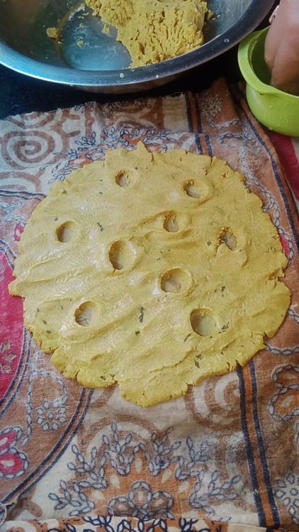 Step 1.2: Take a small portion of the dough and roll it into a ball