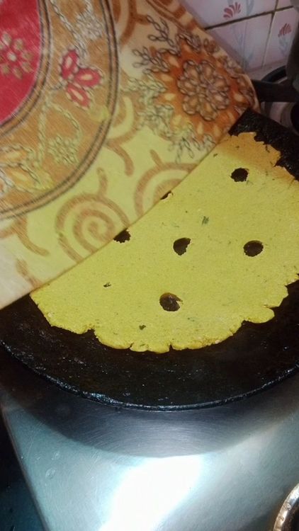 Step 1.1: Heat a tawa (griddle) over medium heat