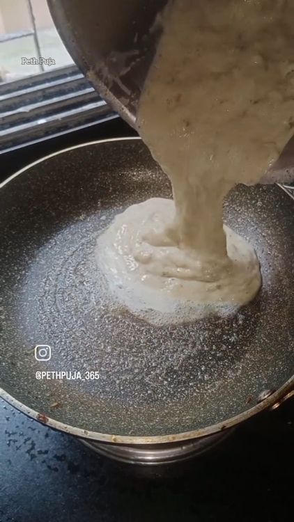 Step 1.2: In the same pan , add butter and add the paste