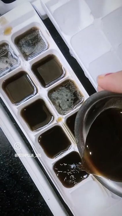 Step 1.1: Freeze the mint water in ice tray