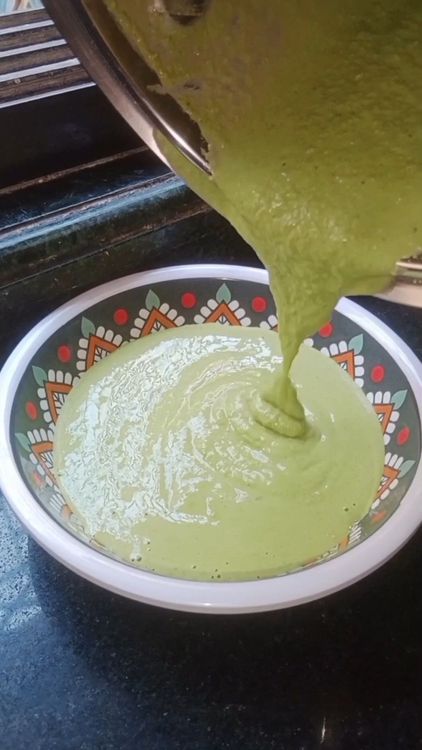Step 1.2: Add water and grind into thick smooth batter