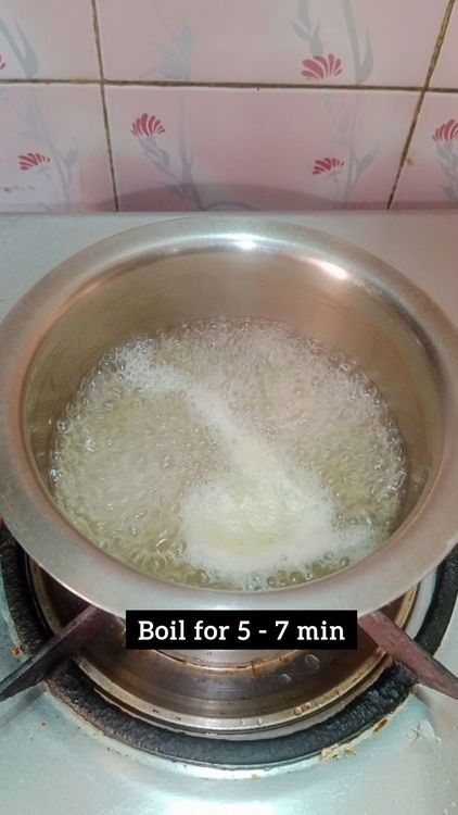 Step 1.1: Boil the amla - ginger water for 7-8 min