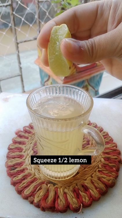 Step 1.2: Add honey as per your taste with a dash of 1/2 lemon