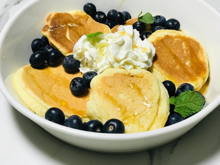 Step 1.1: Serve the souffle pancakes warm and enjoy the fluffy goodness