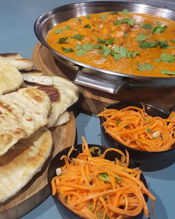 Butter Chicken, Naan Bread & Carrot Pickle recipe