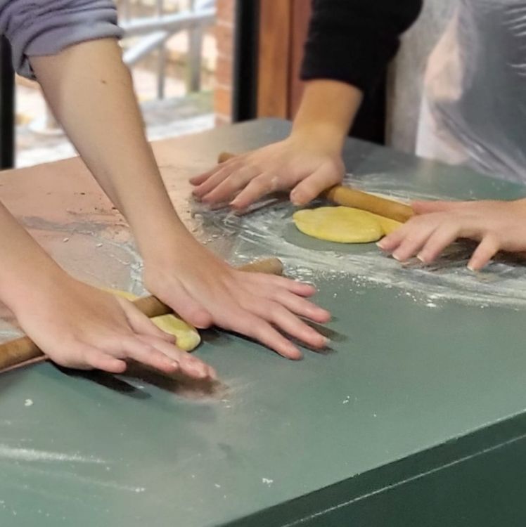 Step 3.1: Get a rolling pin ready, dust your counter surface very lightly with some flour