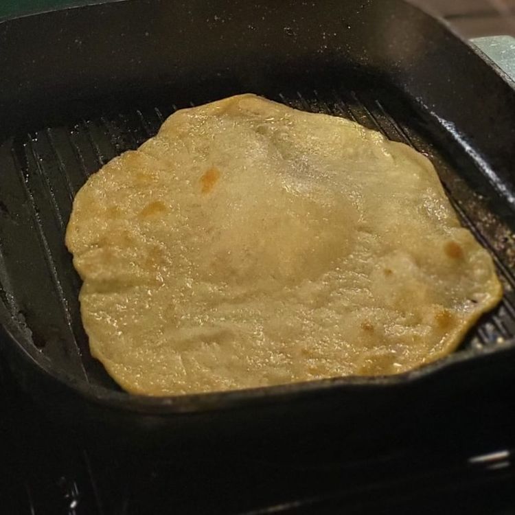Step 1.2: Heat a griddle pan on very low heat
