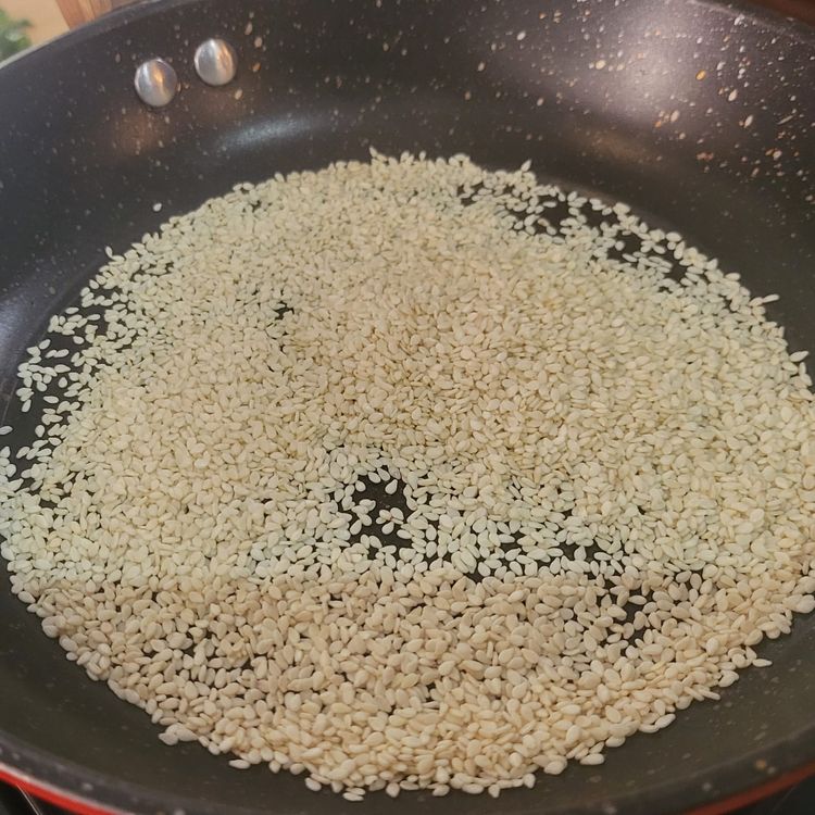 Step 1.1: Heat a small pan on medium heat